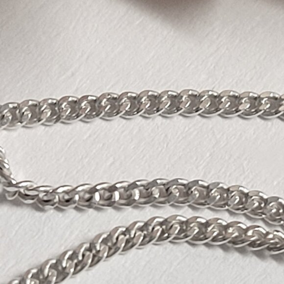 24 inch Sterling Silver Necklace, 925 Sterling Silver Italy 24 inch Silver Chain - Picture 15 of 15